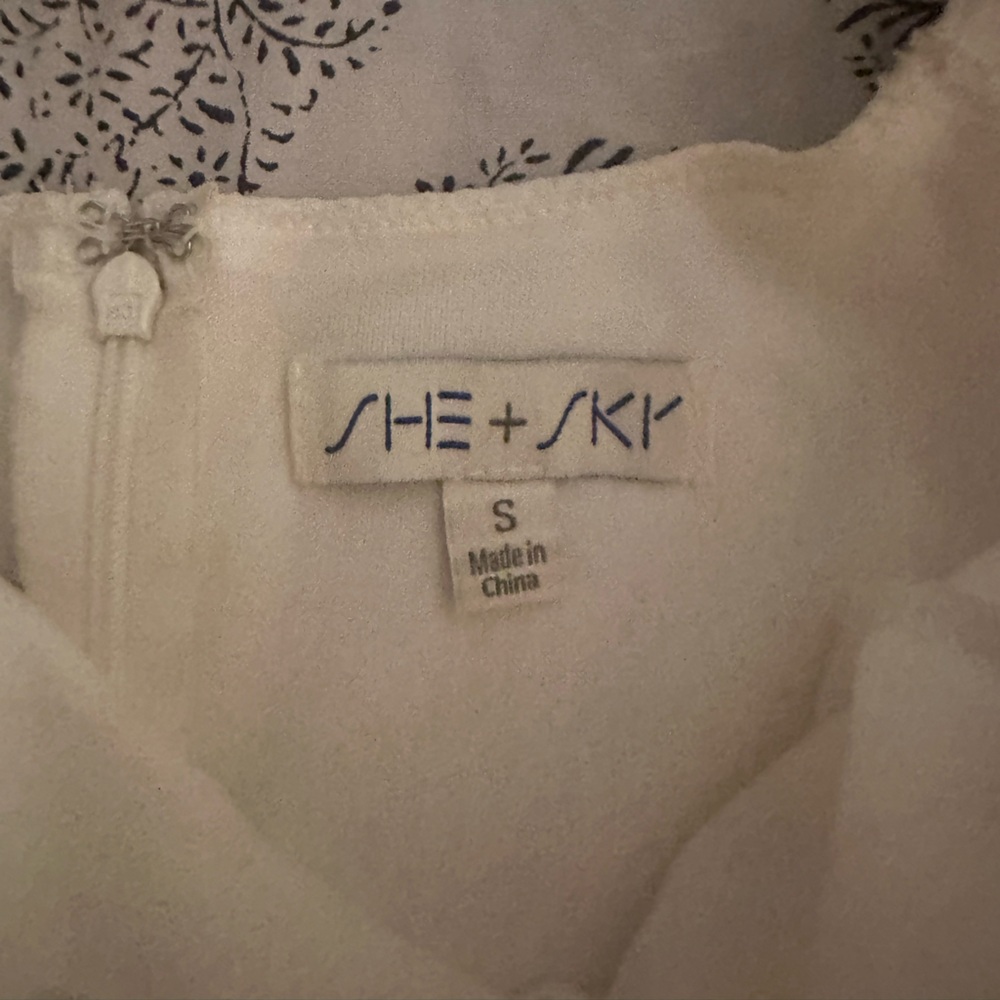 She + Sky White Ruffle Mini Dress - Picture 6 of 6
